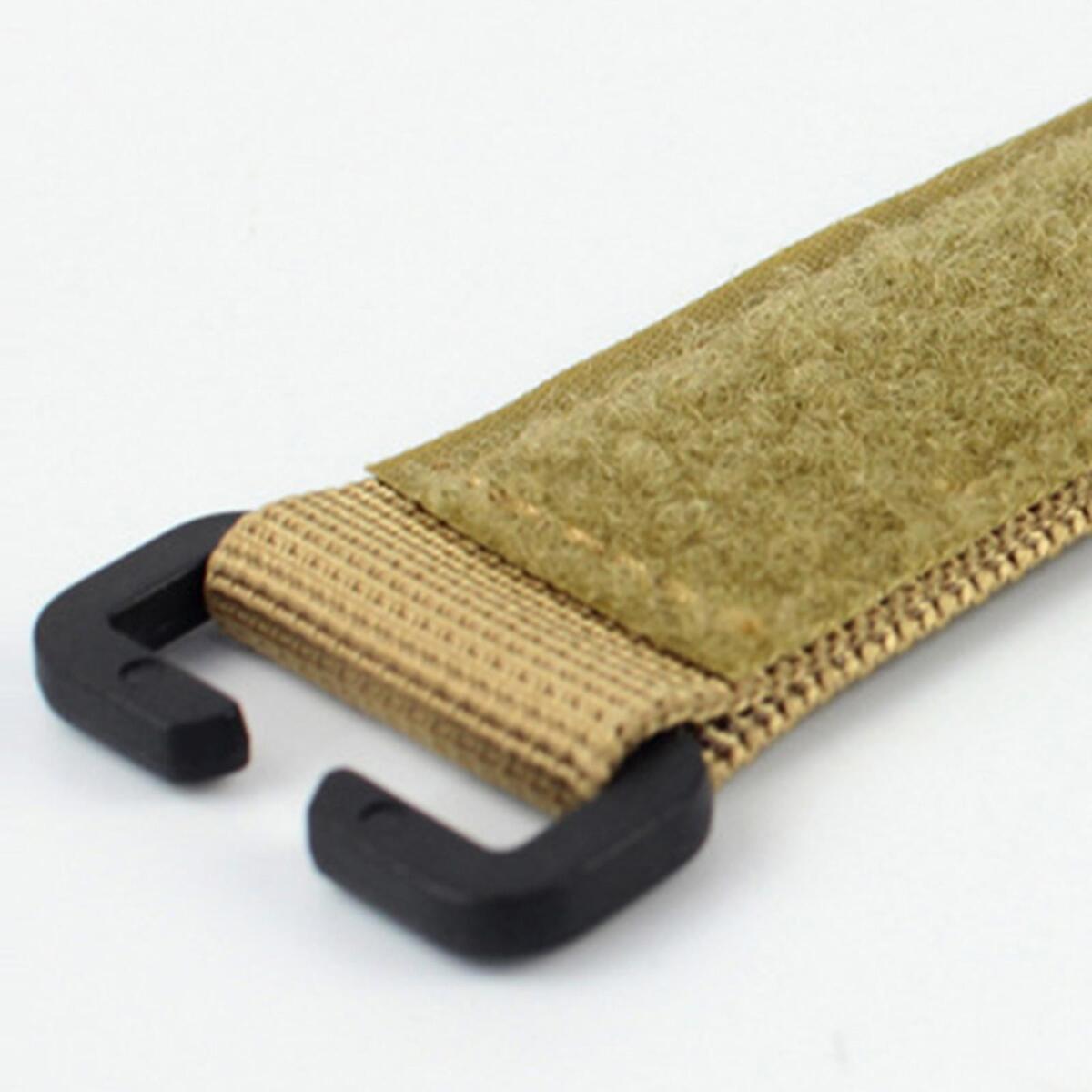 2 Pieces Molle Attachment Patch Clip On Clothing Accessories Green and Brown