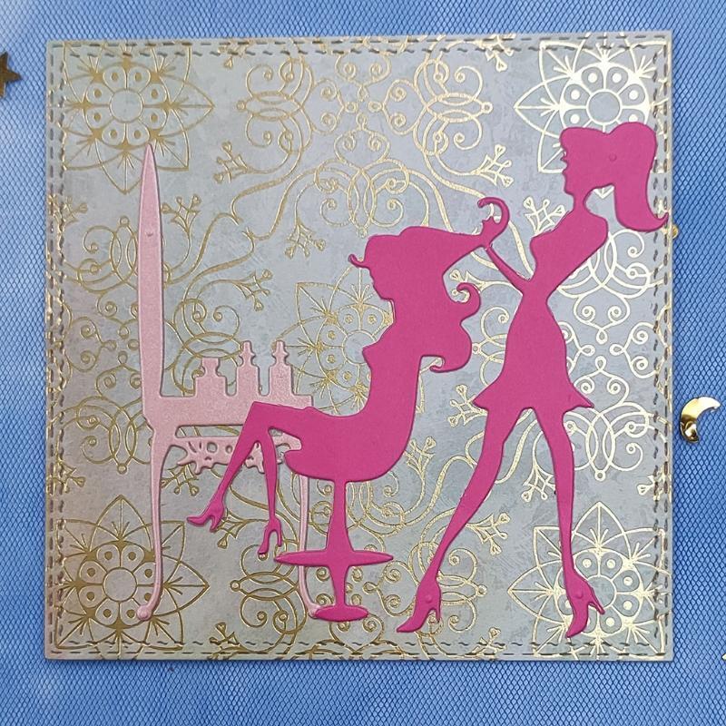 Hairdressing Metallic Cutting Dies Exquisite Scrapbooking Embossing Template