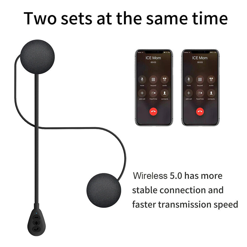 T6 Wireless Bluetooth-compatible Stereo Motorcycle Helmet Headsets with Mic