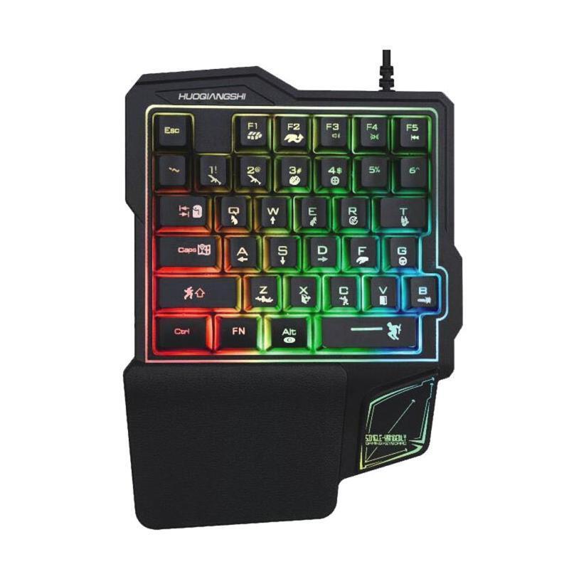 G101 USB Keyboard One-handed RGB 35 Keys Luminous Gaming Keyboards For E-gamers