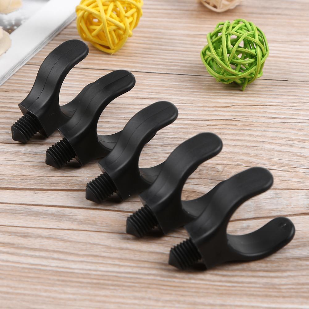 5pcs M3/8in Black Nylon Plastic Carp Fishing Rod Pole Holder Bracket Heads