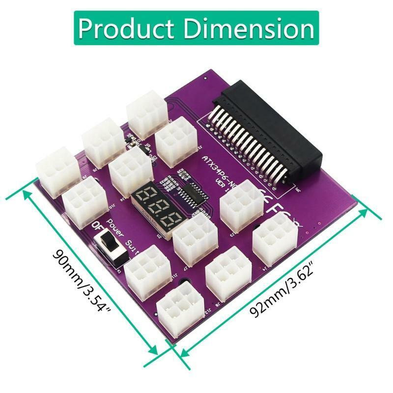 ATX 6Pin Power Connector Power Switch Breakout Board ATX34P6-NO3 VER 12X
