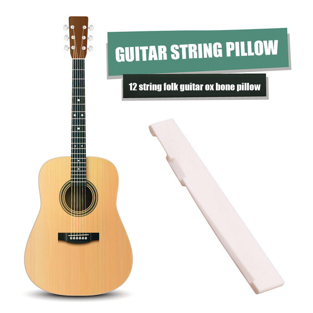 Portable 12 Strings Acoustic Guitar Cattle Bone Nut Musical Instrument Part