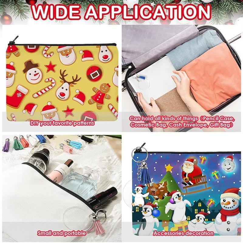 Cosmetic Bag Sublimation Blank Heat Transfer Cosmetic Bag Set for Halloween Gift