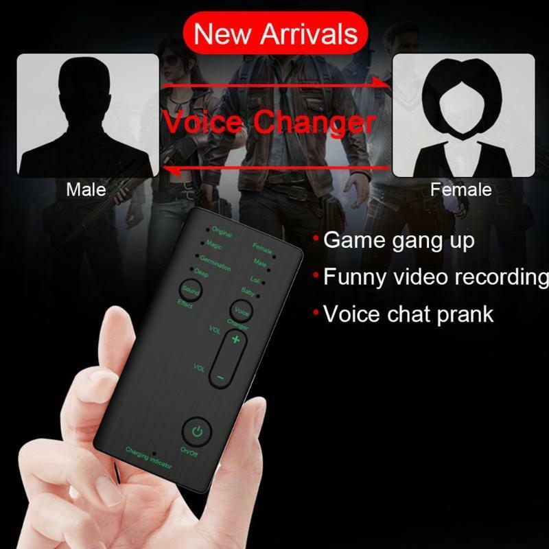 Mini Voice Changer Sound Card Portable Mini Voice Changer Device Microphone Tool