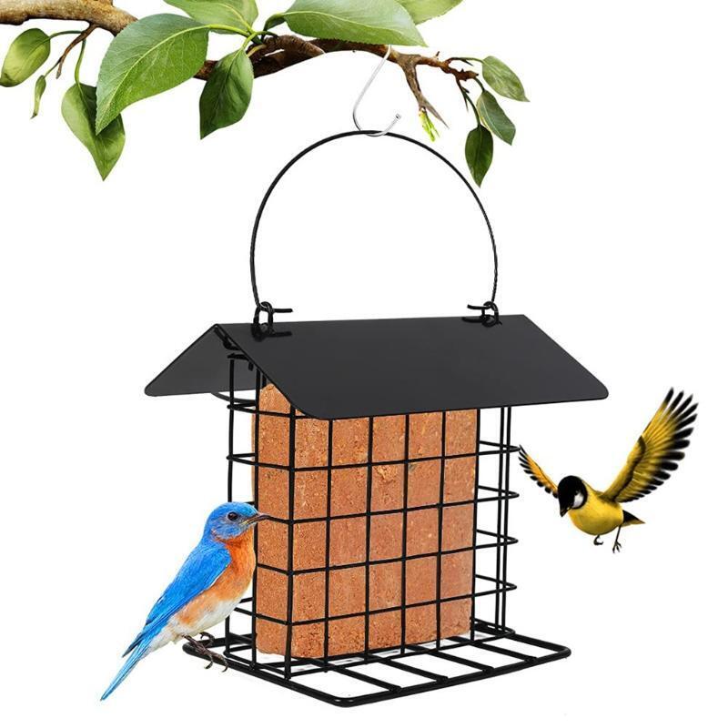 Hanging Bird Feeders for Outdoors Metal Suet Holder Creative Bird Fruit Box