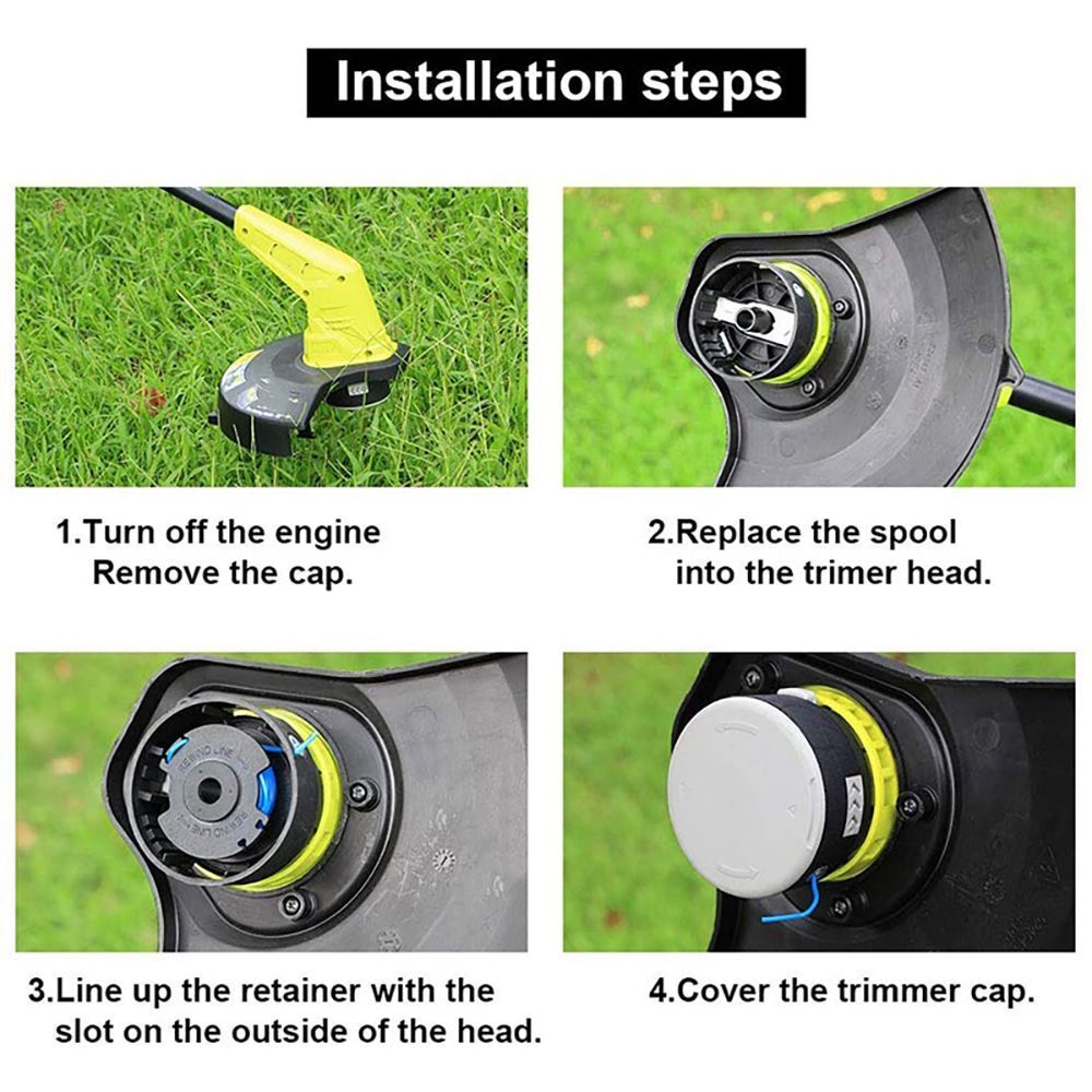 Replace Trimmer Spool Cap Spool Trimmer Mowing Head Cap for Ryobi AC14RL3A
