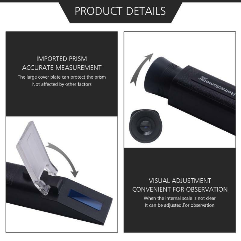 Portable Refractometer with ATC Hand Held 0~32? Specific Food Milk Fruit Tester