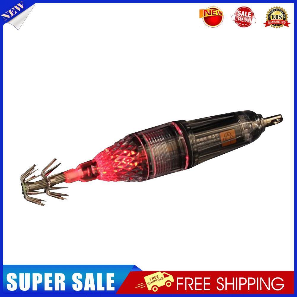 LED Squid Lure Lamp Fishing Squid Octopus Cuttle Attracting Light (Red)
