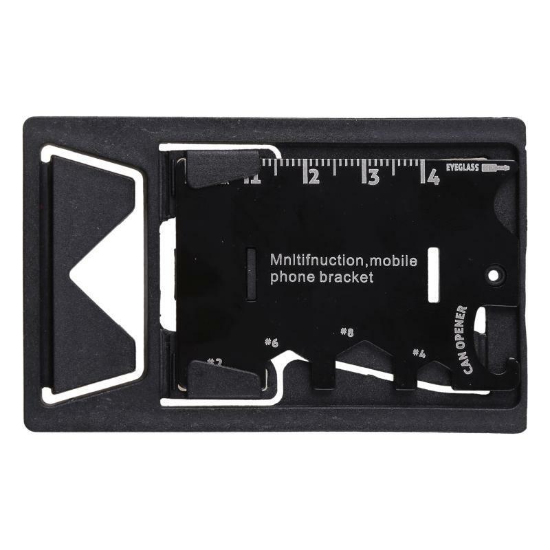Folding Screwdriver Wrench Phone Bracket Card Bottle Opener for Outdoor Travel