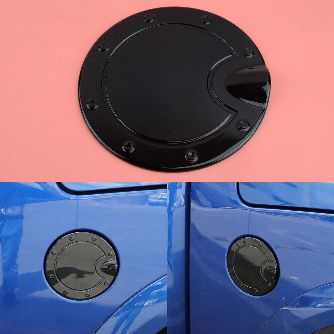 Filler Fuel Door Tank Gas Cap Cover Trim Fit for Dodge Ram 1500 2010 to 2017