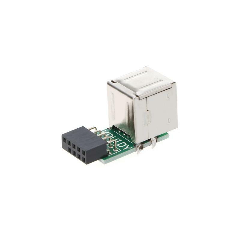 Internal Motherboard 9Pin To 2 Port USB 2.0 A Female Adapter Converter PCB Board