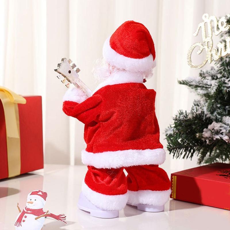 Musical Santa Claus Plays Guitar Electric Music Ornaments Christmas Xmas Gift