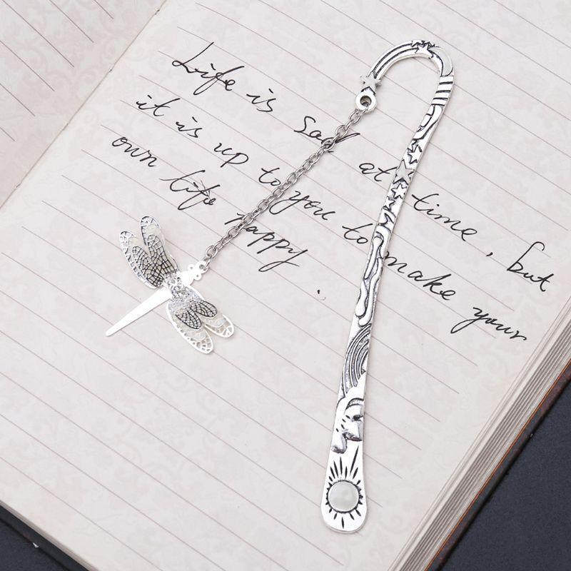 Glow In The Dark Luminous Book Marker Creative Dragonfly Bookmark Label School