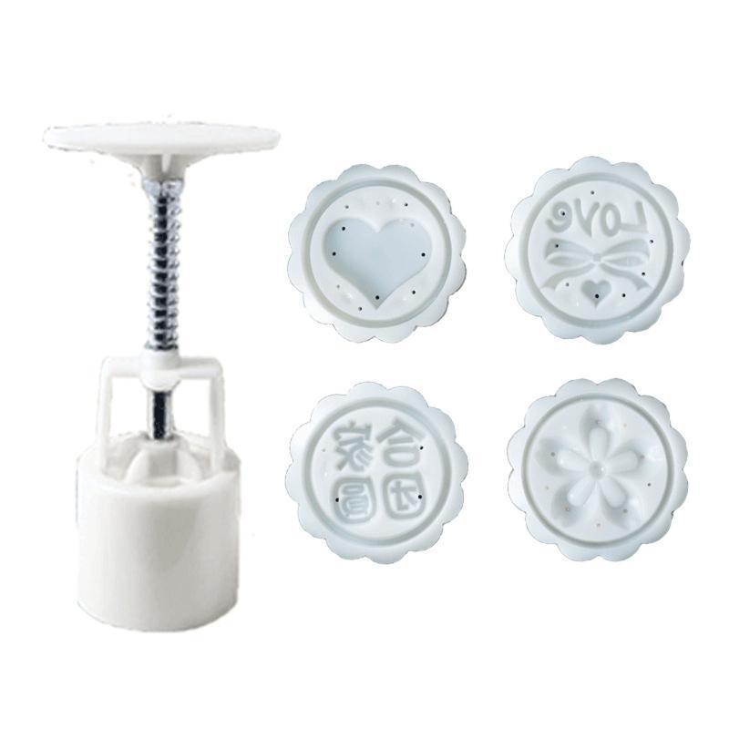 50g Moon Cake Moulds Chinese Words Shaped Hand Pressure Mooncake Decorating Tool