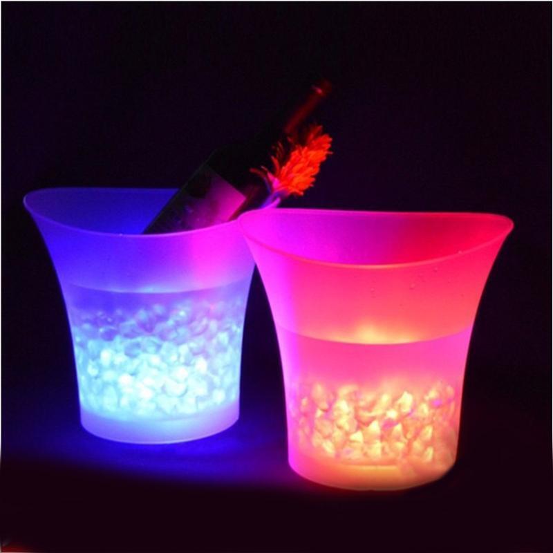 7 Colors Changing Champagne Wine Ice Bucket for Bar Club Theme Pub Beer Juice