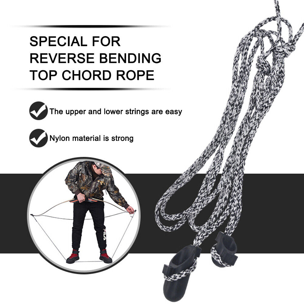 Archery Stringer Recurve Compound Bow String Install Auxiliary Tool Rope