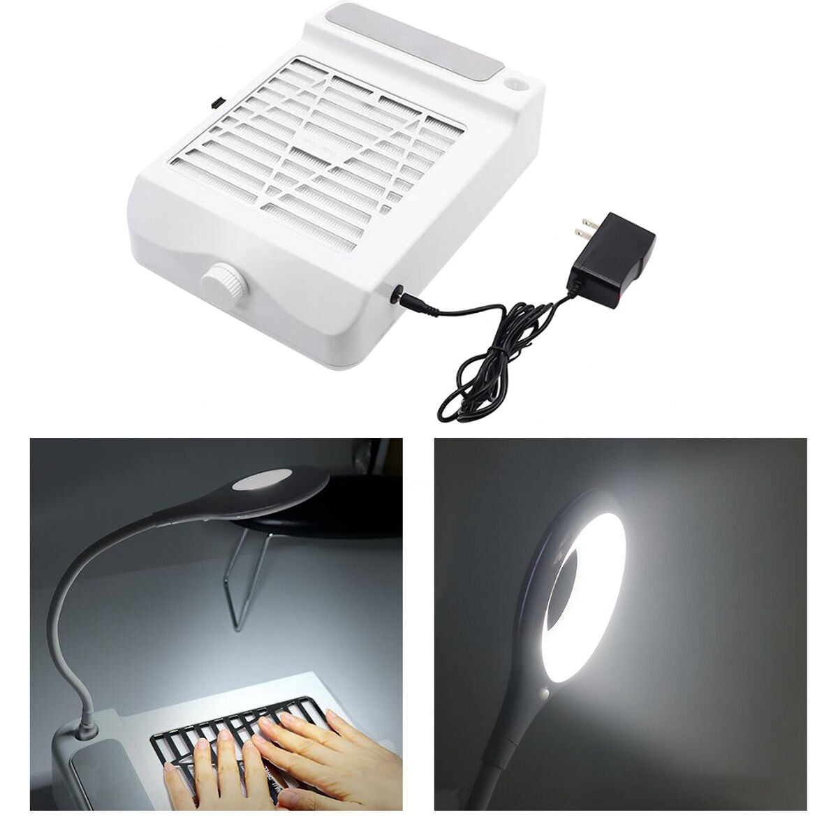 60W   Suction Fan Collector Manicure Vacuum Cleaner Salon