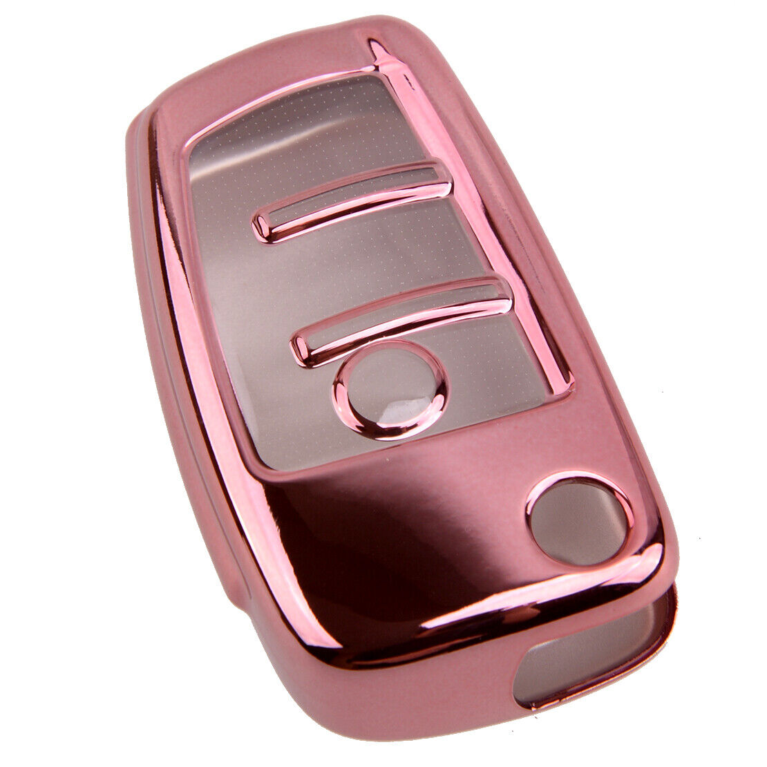 Soft TPU Pink Remote Flip Key Case Cover Shell Fob Fit For Audi A1 A3 S3 Q3 Q7