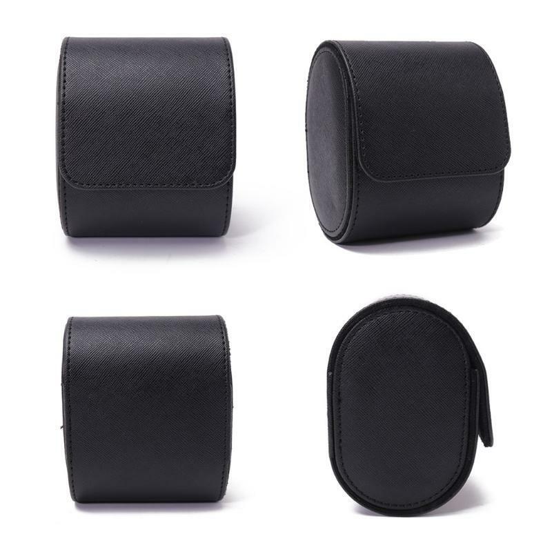 Real Leather Watch Roll Single Watch Travel Case for Men or Women