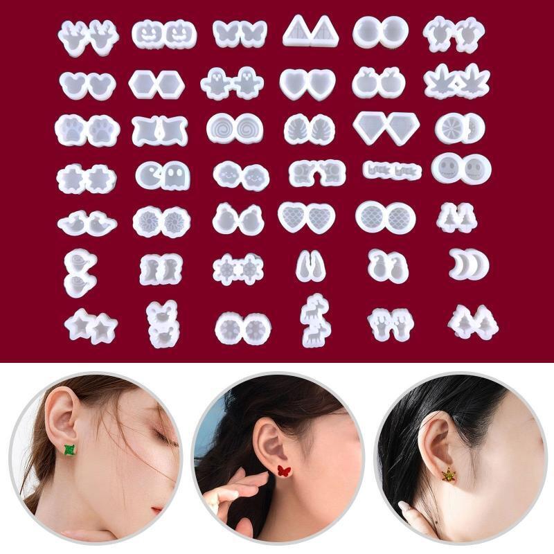 Silicone Crystal Epoxy Star Earrings Mold for Girls Fine Material Made Kit