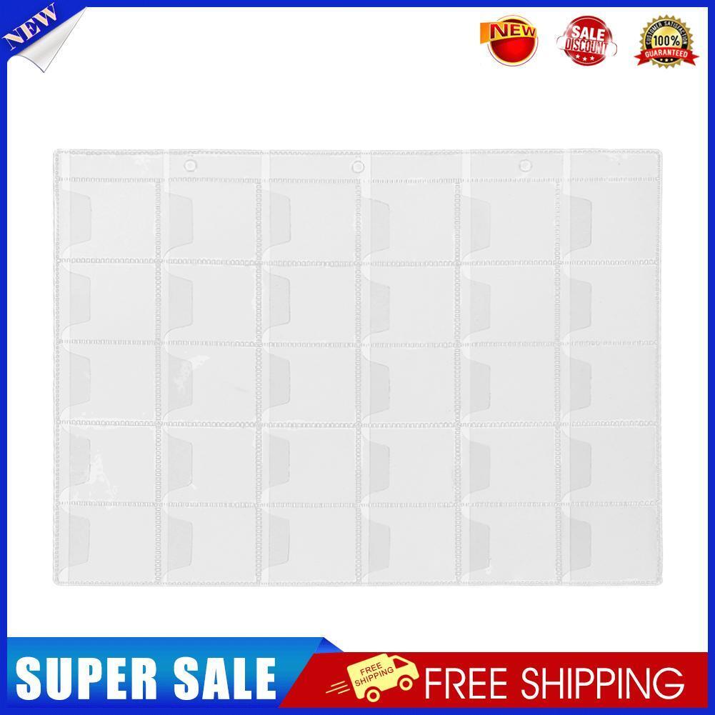 PVC Coin Holder Album Pages Money Storage Collection Book Sheet (30 Pockets