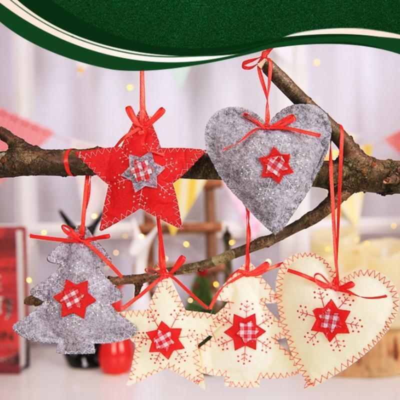 Christmas Tree Pendant Set of 3 Hanging Creative Crafts Supplies