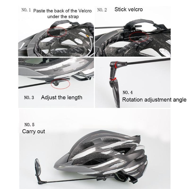 Riding Helmet Rear View Mirror Bicycle Scratch Resistant Glass Lens Accessories