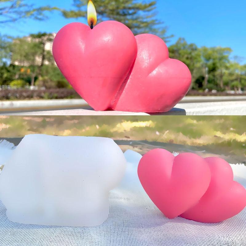 Heart Shape Candle Mold Epoxy Casting Mold Handmade Making Home Ortnament