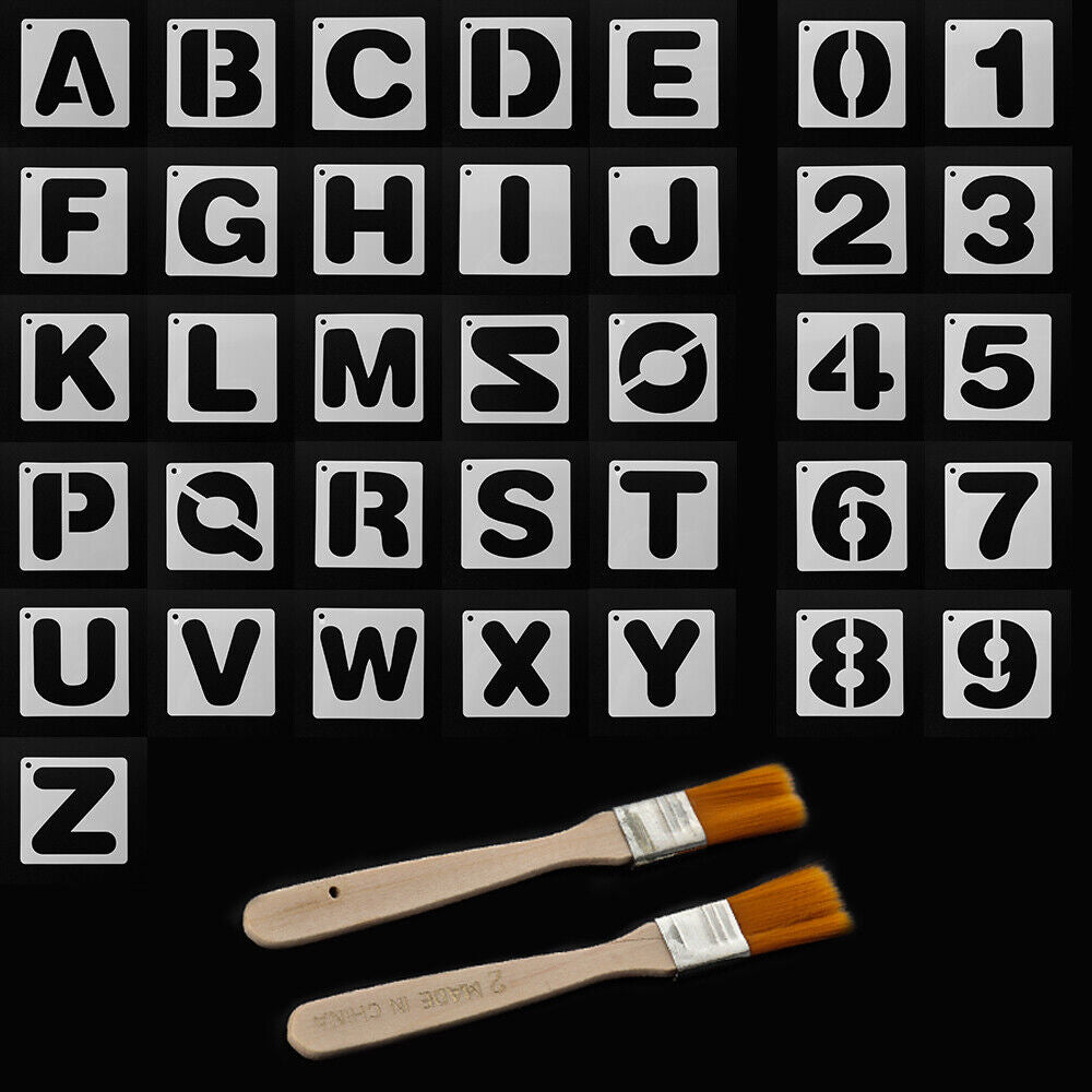 Spray Paper Card Layering Stencils Letter Alphabet Number Number Painting