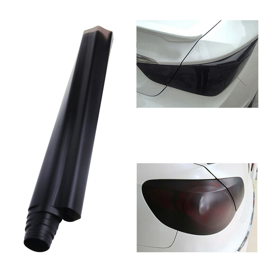 1Mx30CM Matte Black Car Headlight Tail Light Smoke Tint Film Cover Vinyl Wrap Li