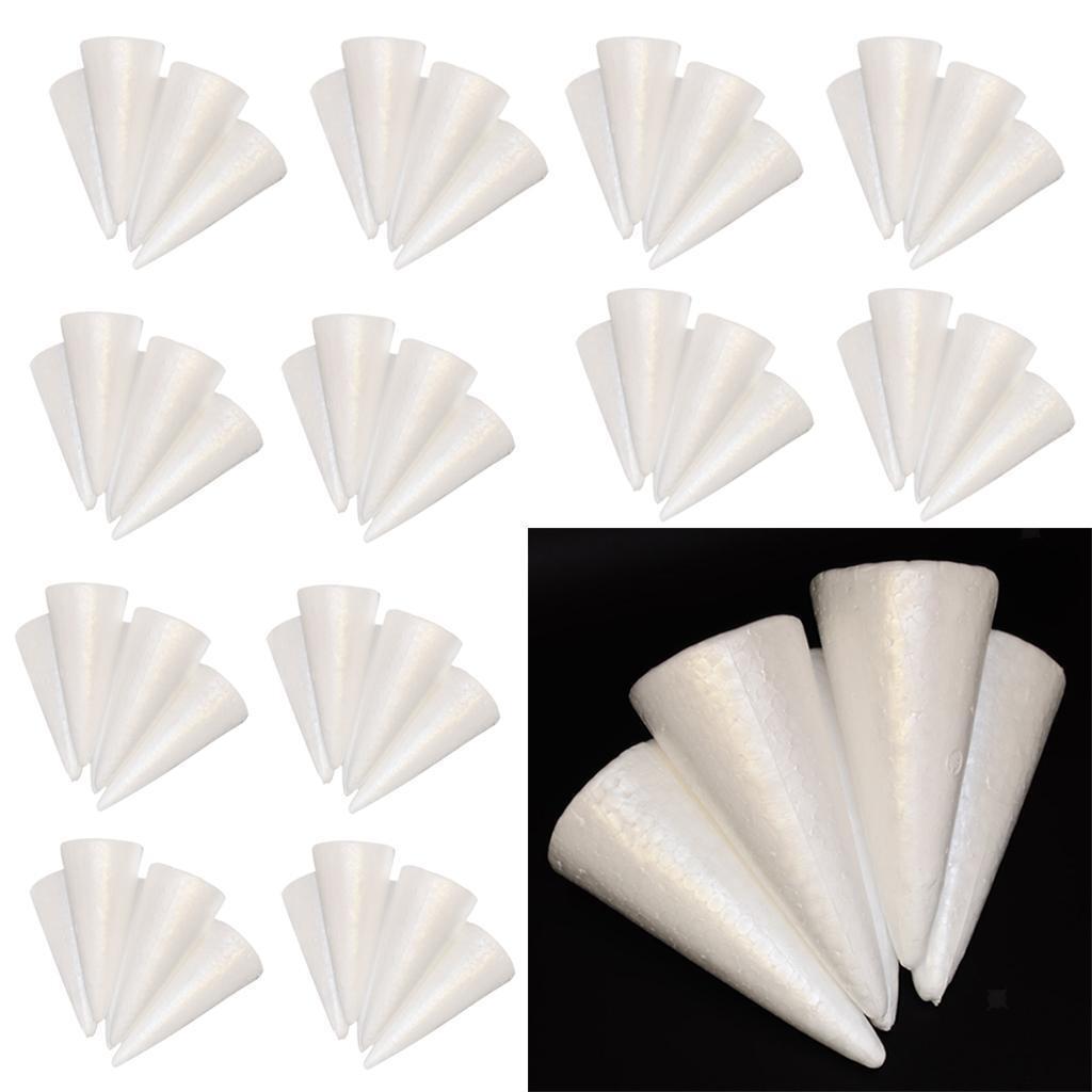 60 Pieces DIY Christmas Tree Styrofoam Foam Material for Kids Craft 150mm