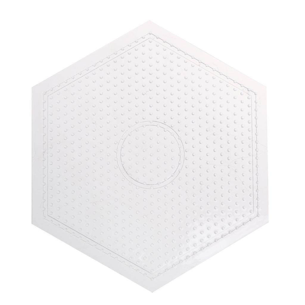 4 Large Hexagonal Clear Fuse Beads Pegboard DIY Kids Crafts