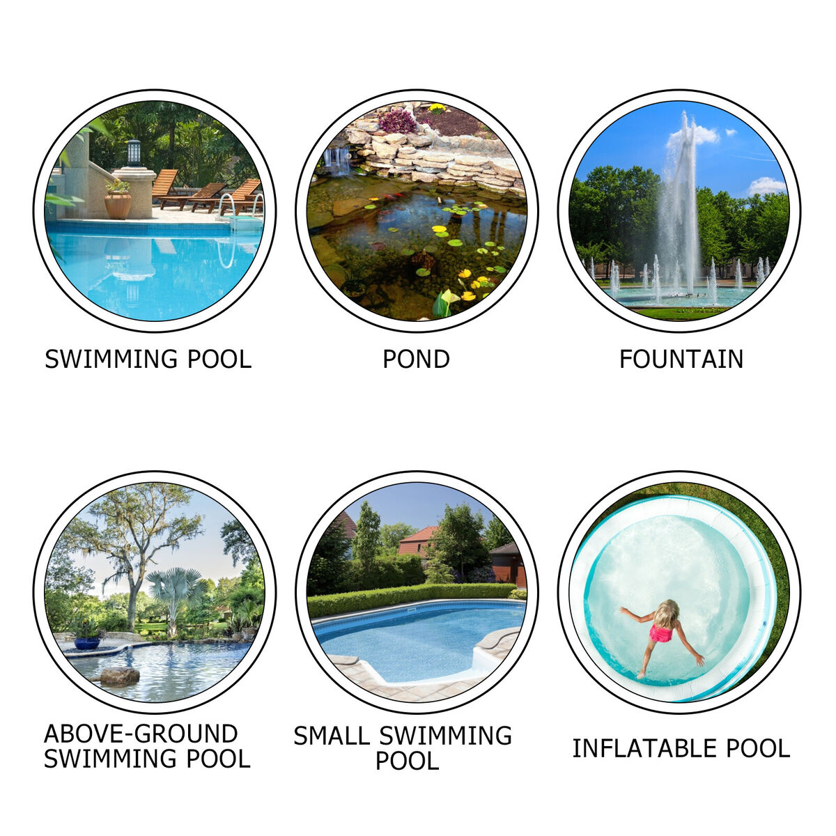 Pool Vacuum Jet Cleaner 4 Section Pole Portable for Above Ground Pond