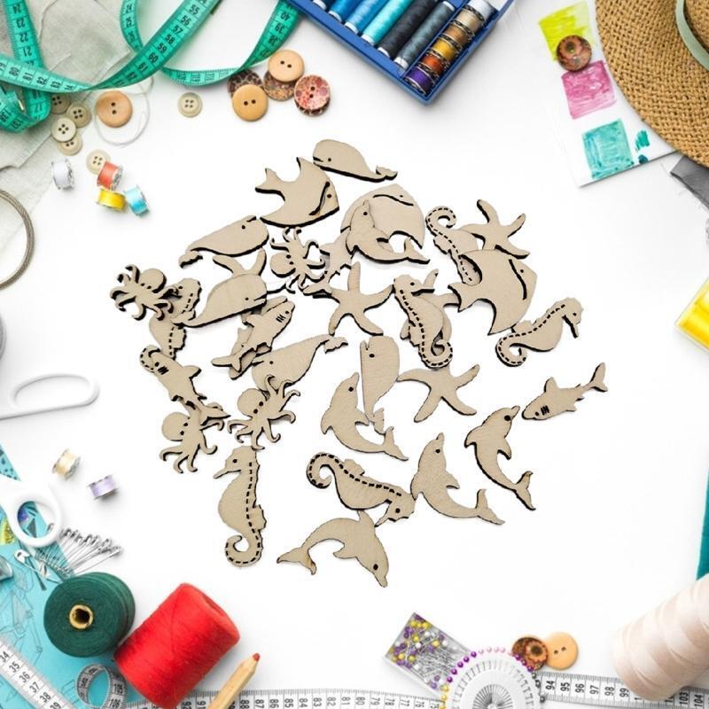 100Pcs Sea Animal Cutouts for DIY Craft Centerpieces Ornament Hanging Decoration