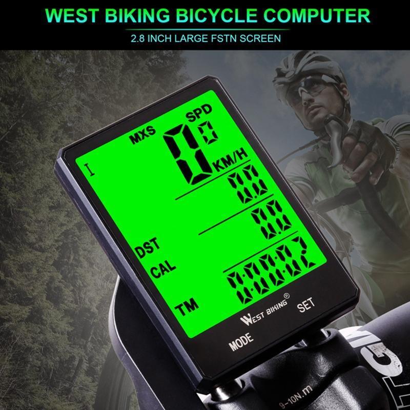 Wireless Bike Computer Bicycle Speedometer Odometer Waterproof LCD Stopwatch