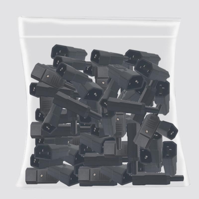 DIY 10A 250V Black IEC C14 Male Plug Rewirable Power Connector 3 Pin AC Socket