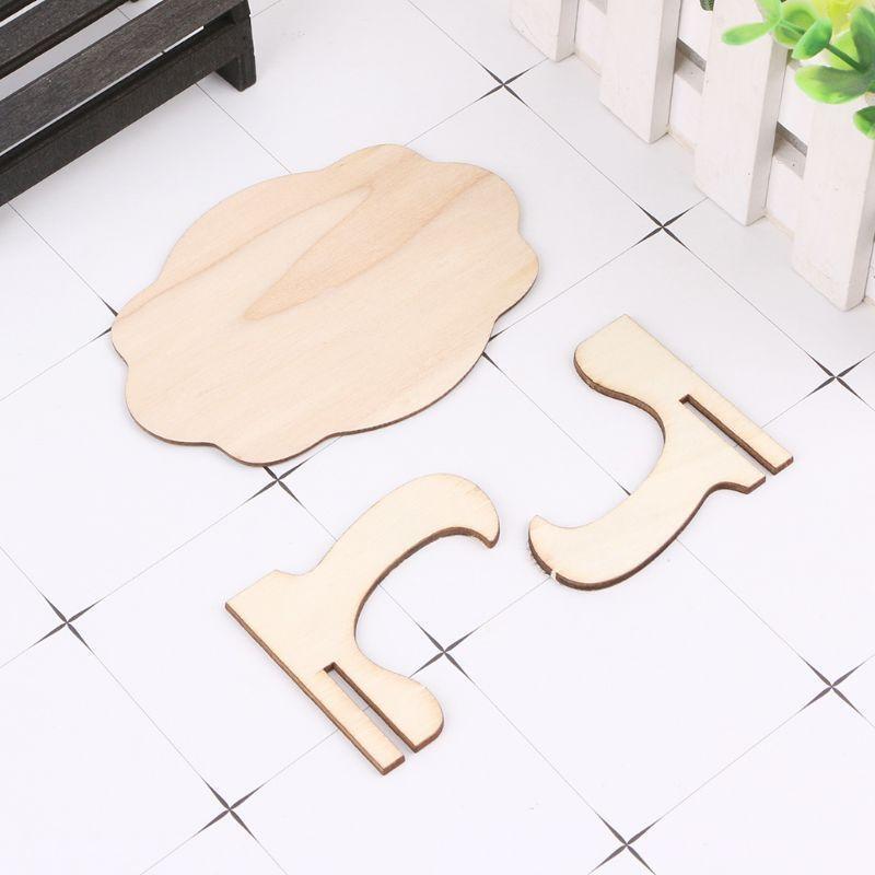 10pcs Wooden Blackboard Cloud Shape Table Sign Memo Message Stand Chalk Board