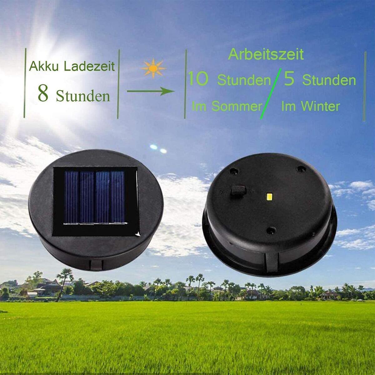 4Pcs Solar Lantern Top Battery Light Bulb Replacement for Lawn