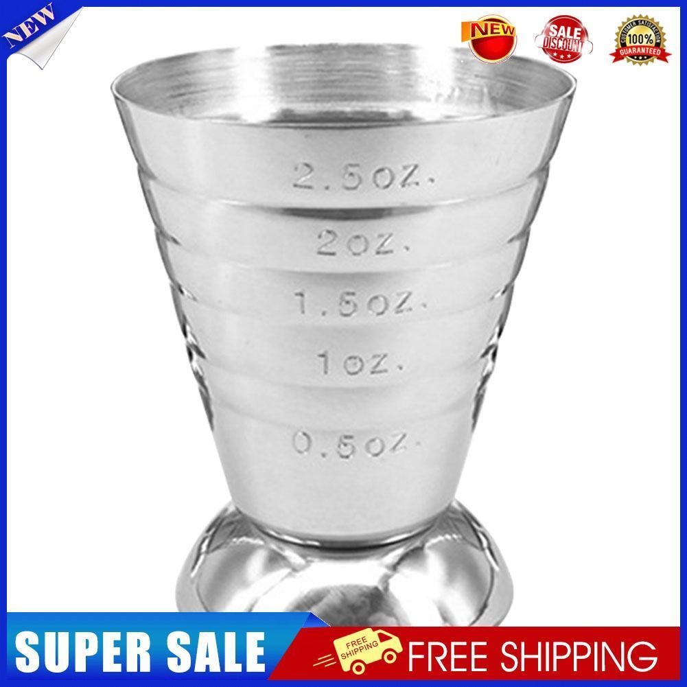 75ml Stainless Steel Measure Cup Cocktail Tool Bar Mixed Drink Jigger Spoon