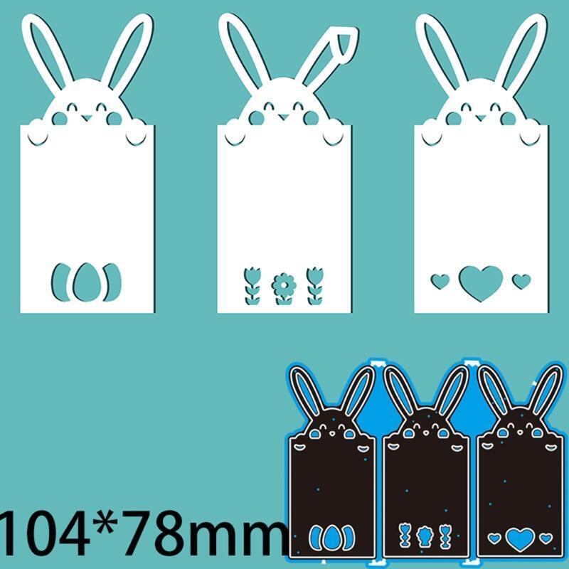 Three Rabbits Embossing Stencil DIY Printing Steel Mould for Scrapbook Album