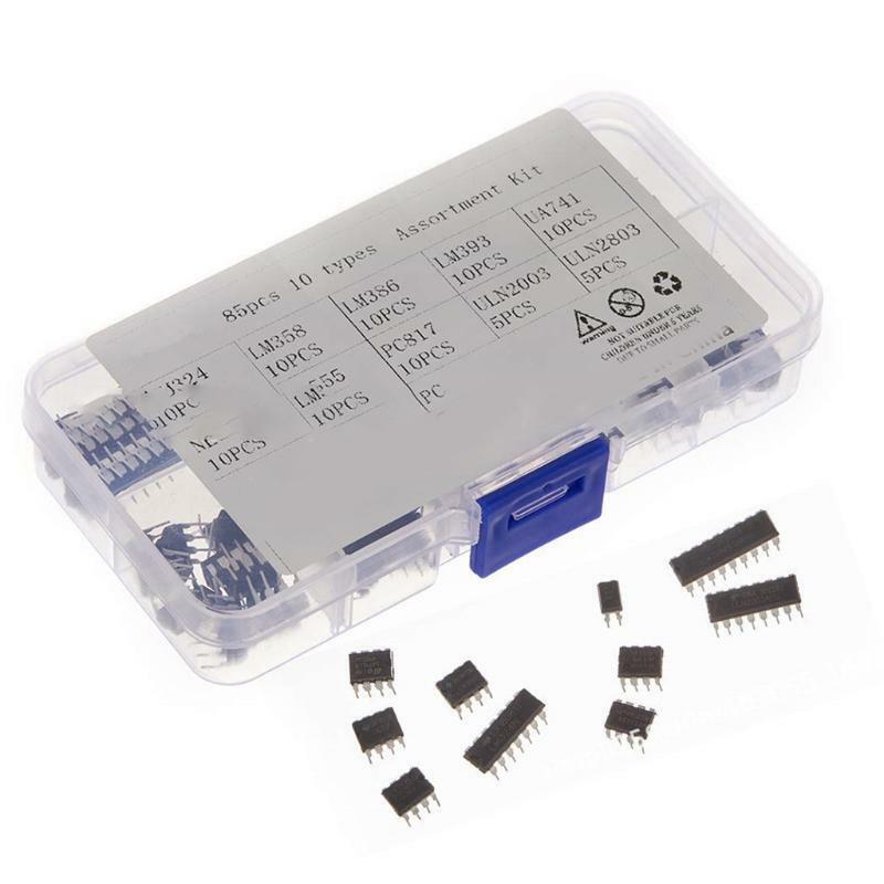IC Chips NE555 PC817 ULN2003 ULN2803 LM324 LM358 LM386 LM393 UA741 NE5532 85pcs