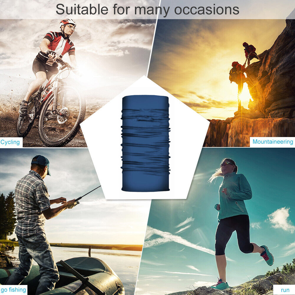 Cycling Camping Tube Scarf Outdoor Gaiter Bandana Headband (Royal Blue)