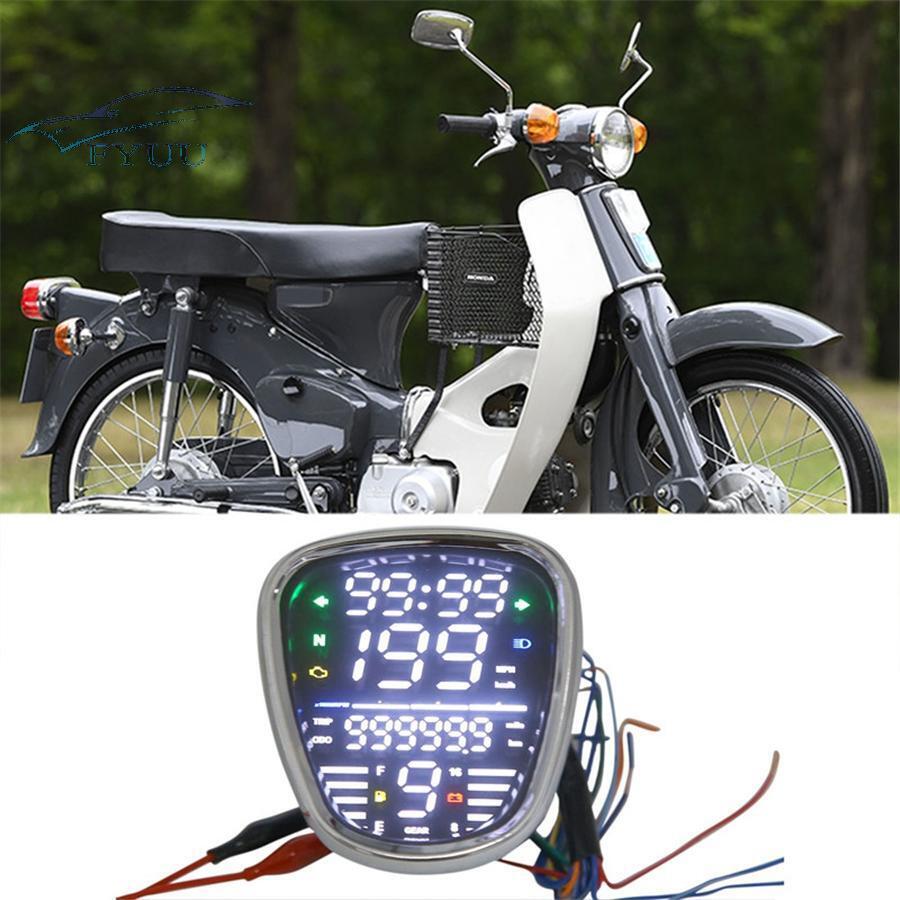 12V Motorcycle Digital LCD Speedometer Tachometer Odometer with Indicator Light