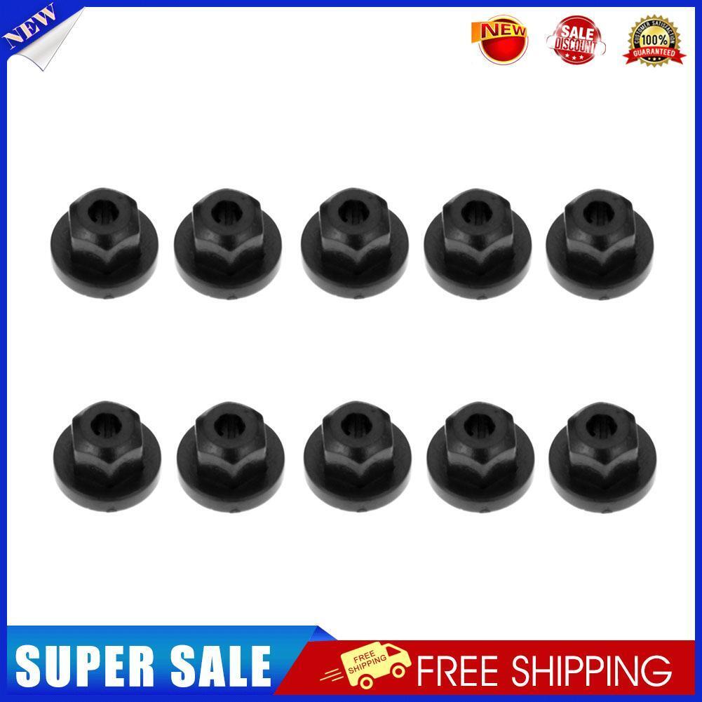 10pcs Car Body Nut Flange Clip Black for E30 E32 E34 E36 K60 1E32 7 Series