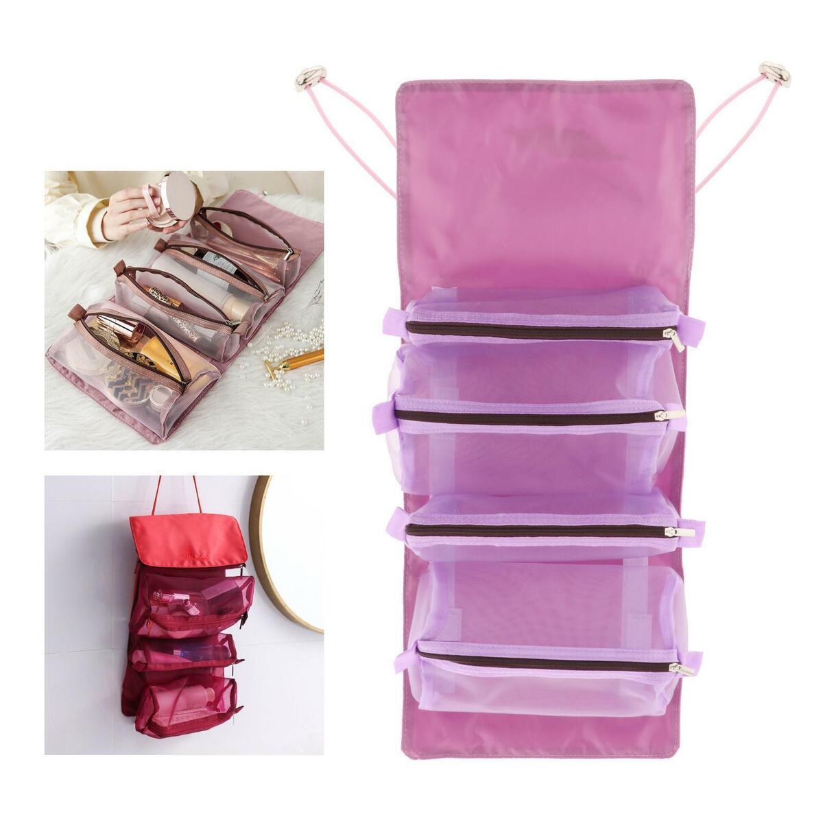 Travel Toiletry Bag with Hanging Hook,  Organizer Makeup Cosmetic