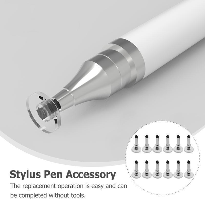12pcs Replacement Disc Tips, High Precision Fine Point Round Disk for Stylus Pen
