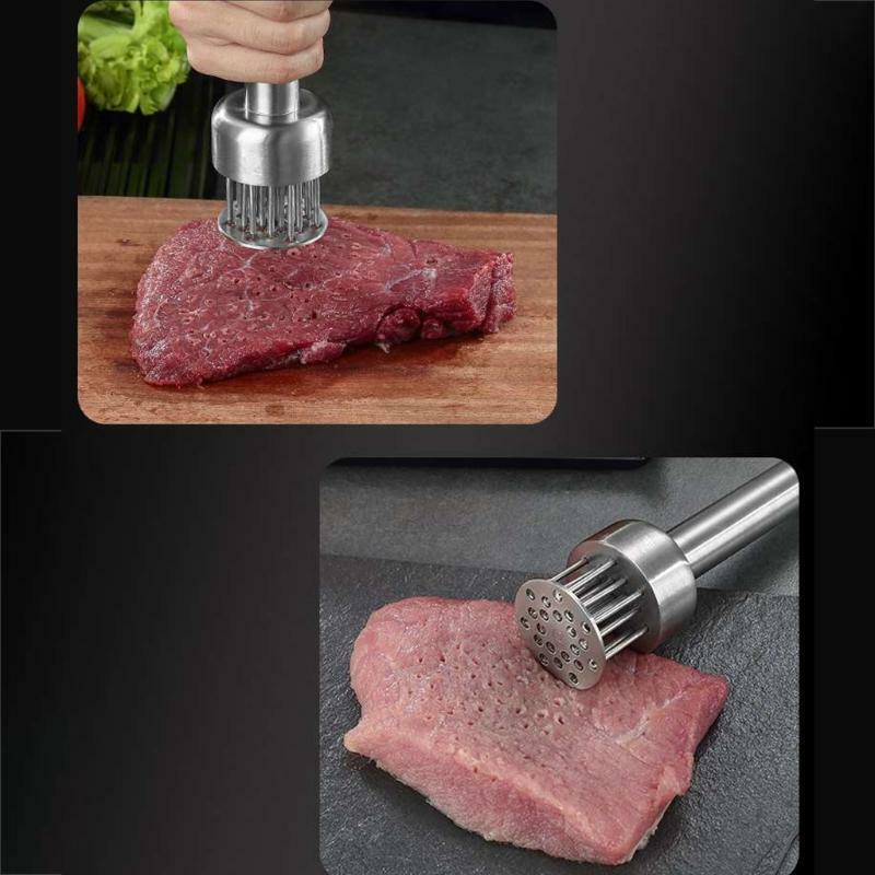 21 Blades Needle Meat Tenderizer With Cleaning Brush Enhance Meat Flavor Tool