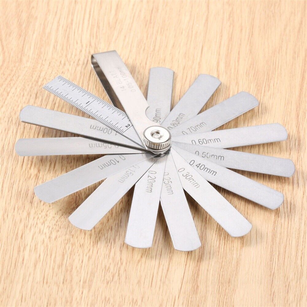 New 14 Gauge Feeler Blades 80mm/3.15inch Length 0.05mm-1mm Metric Blade Measure