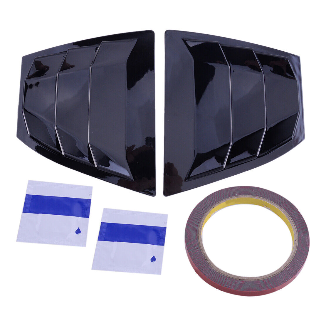 Kit Rear Side Window Quarter Louver Vent Cover Trim Fit for Mazda 3 Axela 14-18